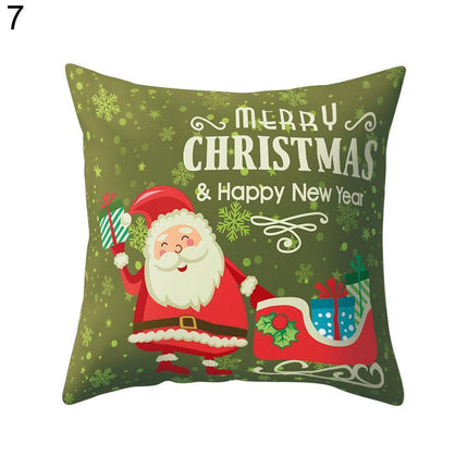 Whimsical Holiday Cartoon Pillow Cover for Festive Home Styling