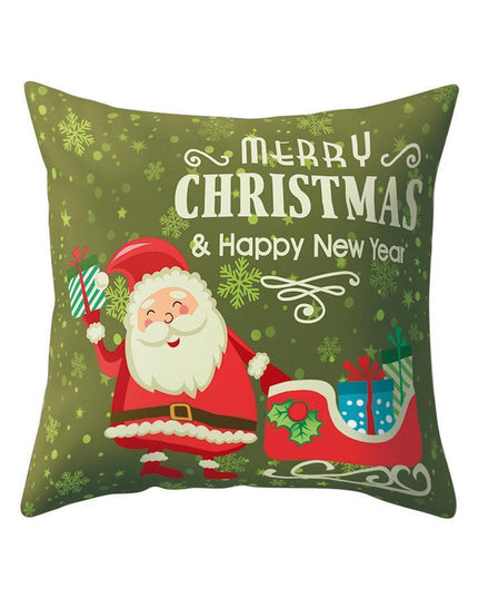 Whimsical Holiday Cartoon Pillow Cover for Festive Home Styling