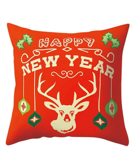 Whimsical Holiday Cartoon Pillow Cover for Festive Home Styling