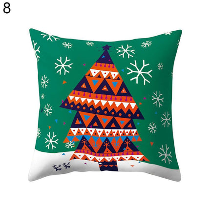 Whimsical Holiday Cartoon Pillow Cover for Festive Home Styling