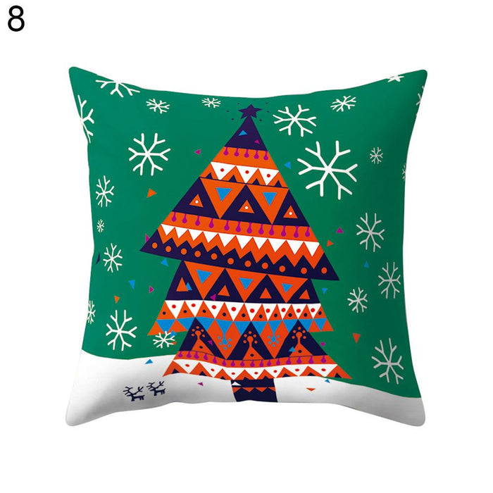 Cartoon Christmas Pillowcase for Festive Home Decor