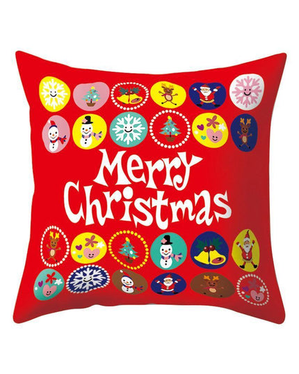 Whimsical Holiday Cartoon Pillow Cover for Festive Home Styling