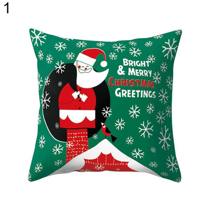 Whimsical Holiday Cartoon Pillow Cover for Festive Home Styling