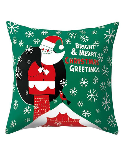 Whimsical Holiday Cartoon Pillow Cover for Festive Home Styling