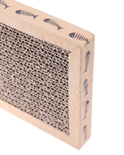 Interactive Cat Scratch Pad with Mouse/Fish Design and Cozy Bed Feature