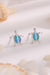 Charming Australian Opal Turtle Earrings in Platinum-Plated Setting with Elegant Gift Packaging