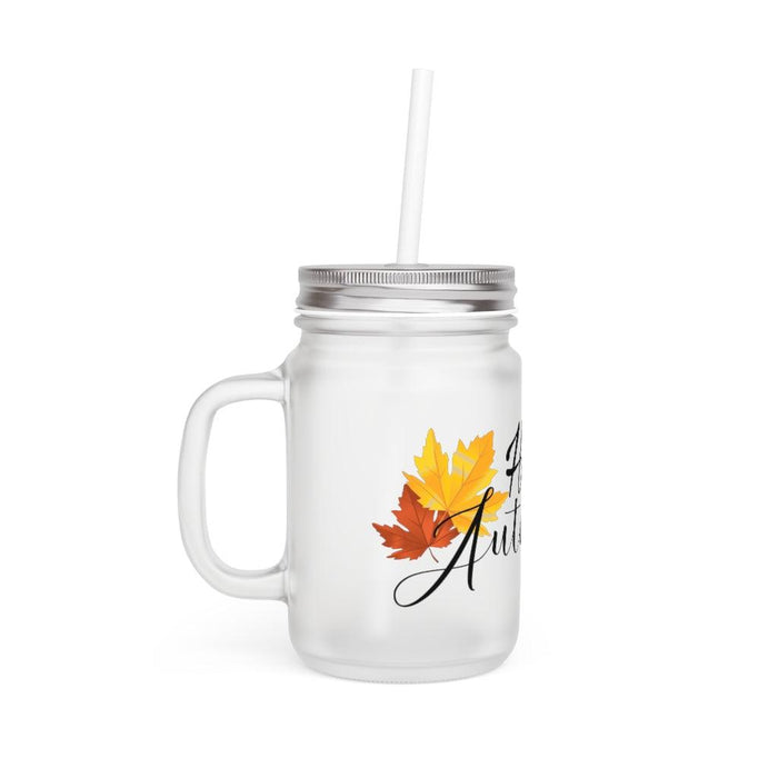 16oz Custom Frosted Glass Halloween Autumn Mason Jar Mugs - Personalized Drinkware Experience
