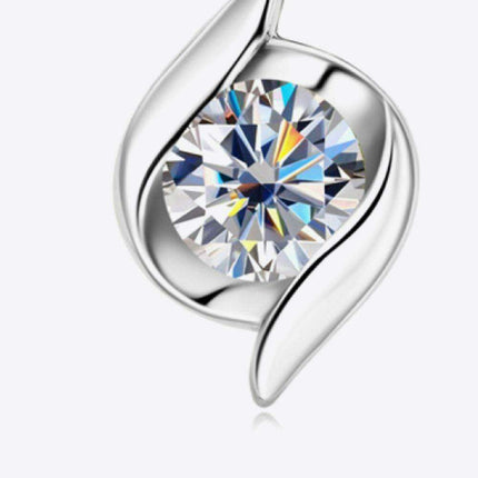 1 Carat Elegant Moissanite Earrings in Sterling Silver - Platinum/Gold-Plated Gift Set