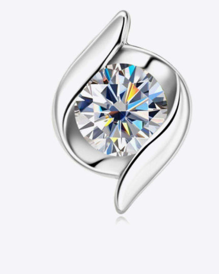 1 Carat Elegant Moissanite Earrings in Sterling Silver - Platinum/Gold-Plated Gift Set