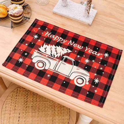 Colorful Plaid Polyester Table Mat Collection