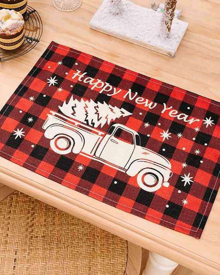 Colorful Plaid Polyester Table Mat Collection