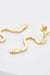 Snake Charmer Platinum and 18K Gold Snake Earrings