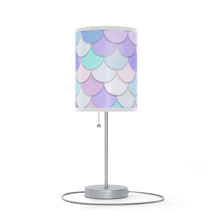 Elegant Customizable Mermaid Steel Base Table Lamp with Unique Printed Shade
