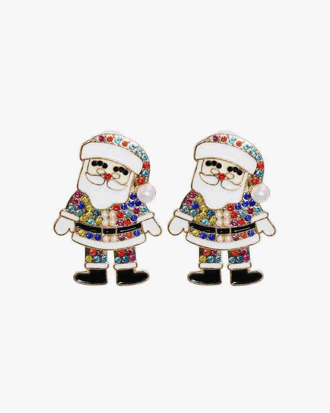 Radiant Rhinestone-Embellished Alloy Earrings for Stunning Sophistication