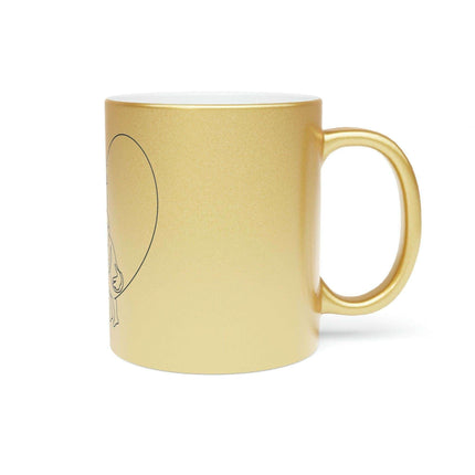 Luxurious Ceramic Coffee Mug Set with Metallic Finish Options