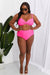 Pink Twist Front High-Rise Bikini Set by Marina West Swim