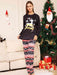 Festive Holiday Graphic Top and Pants Ensemble