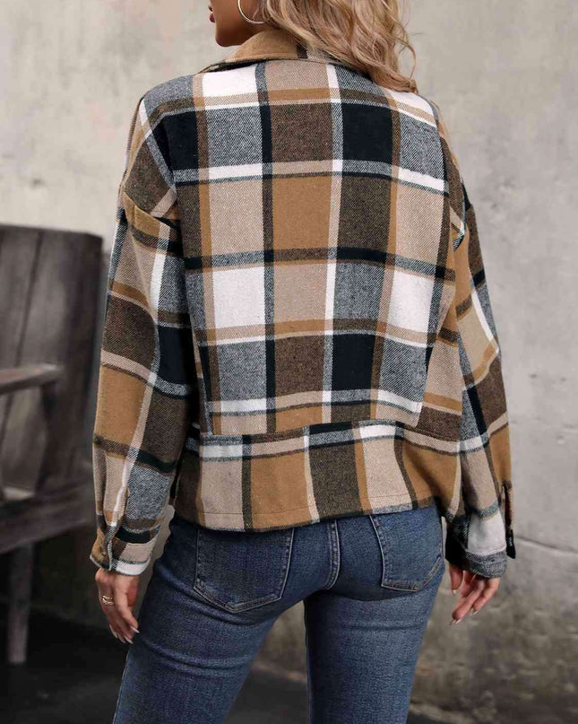 Plaid Perfection Button-Up Jacket - Comfort Meets Timeless Style