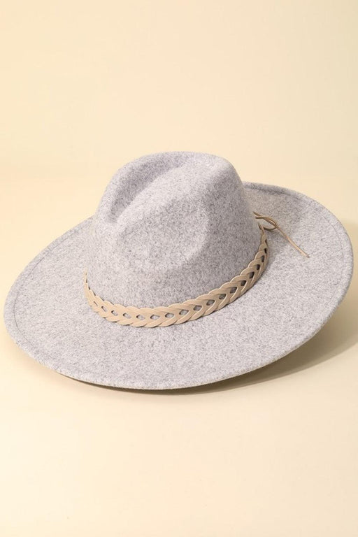 Braided Strap Fedora Hat with Retro Flair