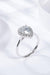 1.5 Carat Teardrop Lab-Diamond Ring in Sterling Silver with Platinum Finish