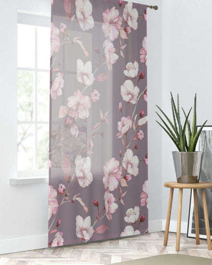 Customizable Elegant Floral Polyester Window Curtains for Sophisticated Home Decor