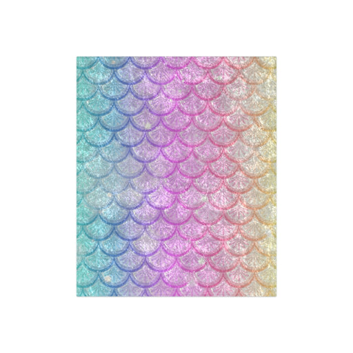Rainbow Mermaid Crushed Velvet Blanket-Home Decor-Printify-50" × 60"-Très Elite