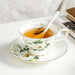 Luxe Bone Porcelain Tea Cups and Saucers Set with 200ML Capacity