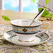 Elegant Bone Porcelain Ceramic Cups and Saucers Set with 200ML Capacity