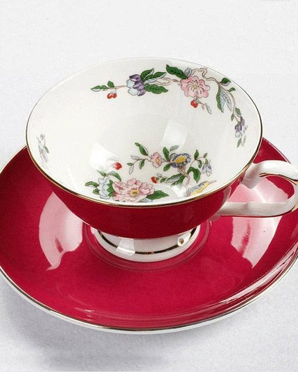Elegant Bone China Tea Cup Set: Premium 200ML Ceramic Drinkware for Sophisticated Sipping