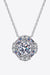 Geometric Brilliance Sterling Silver Necklace with Sparkling Moissanite