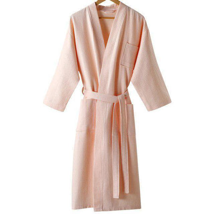 Plush Unisex 100% Cotton Waffle Bathrobe for Ultimate Relaxation