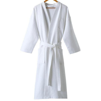 Plush Unisex 100% Cotton Waffle Bathrobe for Ultimate Relaxation