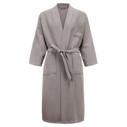 Plush Unisex 100% Cotton Waffle Bathrobe for Ultimate Relaxation