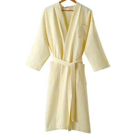 Plush Unisex 100% Cotton Waffle Bathrobe for Ultimate Relaxation