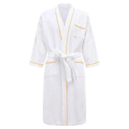 Plush Unisex Waffle Weave Cotton Bathrobe - Ultimate Comfort Experience