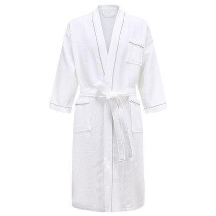 Plush Unisex 100% Cotton Waffle Bathrobe for Ultimate Relaxation