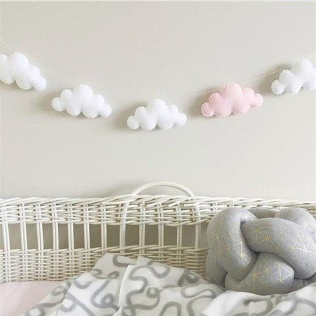 Enchanting Cloud-Themed Nursery Garland for a Magical Baby Space