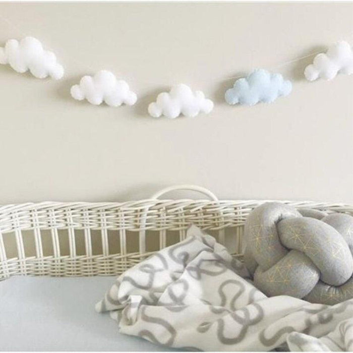Enchanting Cloud-Themed Nursery Garland for a Magical Baby Space
