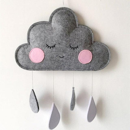 Whimsical Cloud and Raindrop Wall Decor for Enchanting Children's Spaces