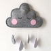 Whimsical Nordic Cloud Raindrop Wall Decor for Kids' Room Transformation
