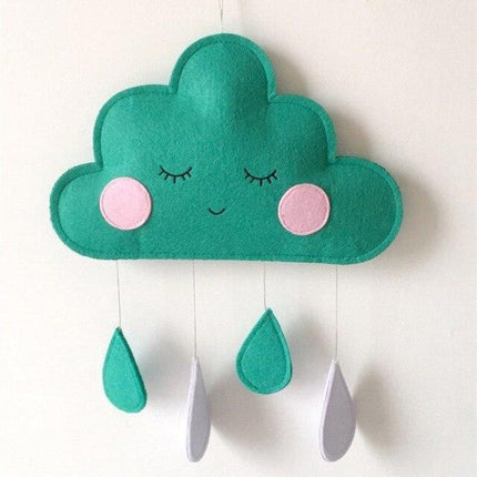 Whimsical Cloud and Raindrop Wall Decor for Enchanting Children's Spaces
