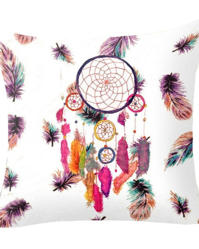 Whimsical Dream Catcher Cushion Cover for a Bright and Cheerful Space