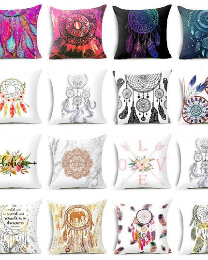 Whimsical Dream Catcher Cushion Cover for a Bright and Cheerful Space