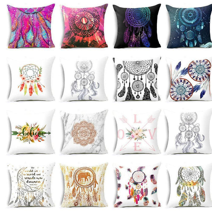 Whimsical Dream Catcher Cushion Cover for a Bright and Cheerful Space