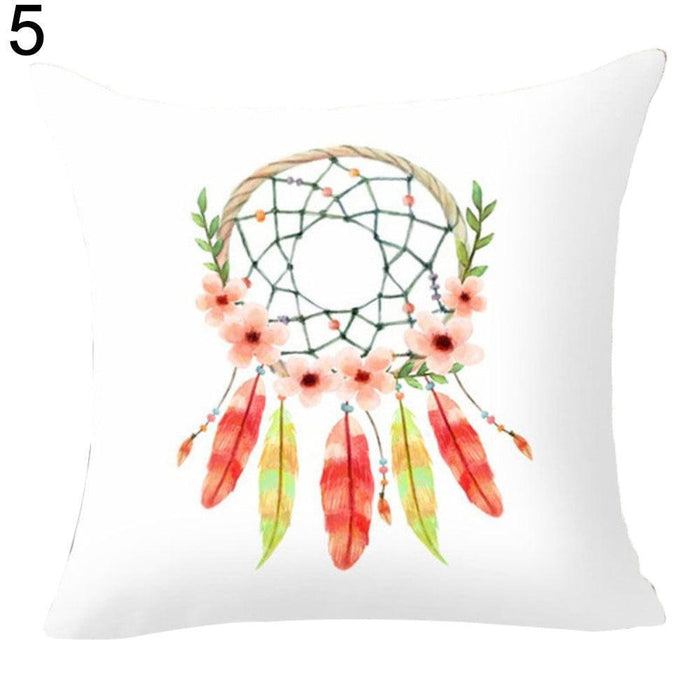 Whimsical Dream Catcher Cushion Cover for a Bright and Cheerful Space