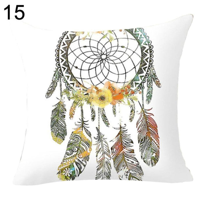 Whimsical Dream Catcher Cushion Cover for a Bright and Cheerful Space