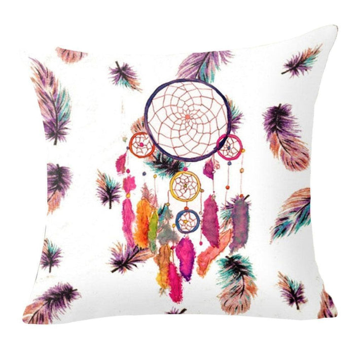 Whimsical Dream Catcher Cushion Cover for a Bright and Cheerful Space