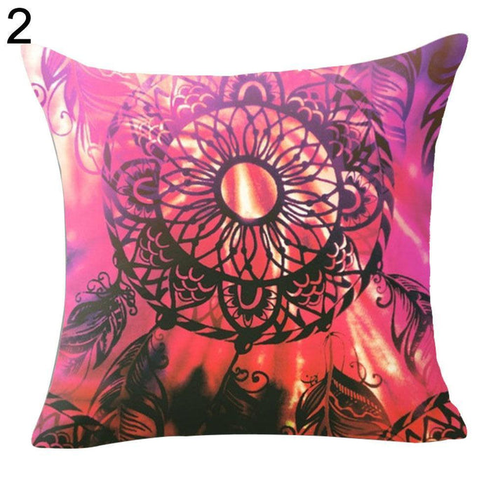Whimsical Dream Catcher Cushion Cover for a Bright and Cheerful Space
