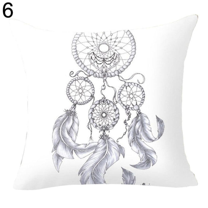 Whimsical Dream Catcher Cushion Cover for a Bright and Cheerful Space
