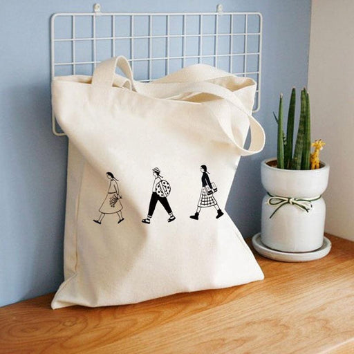 Chic Eco-Friendly Zippered Canvas Shopper Bag for Women